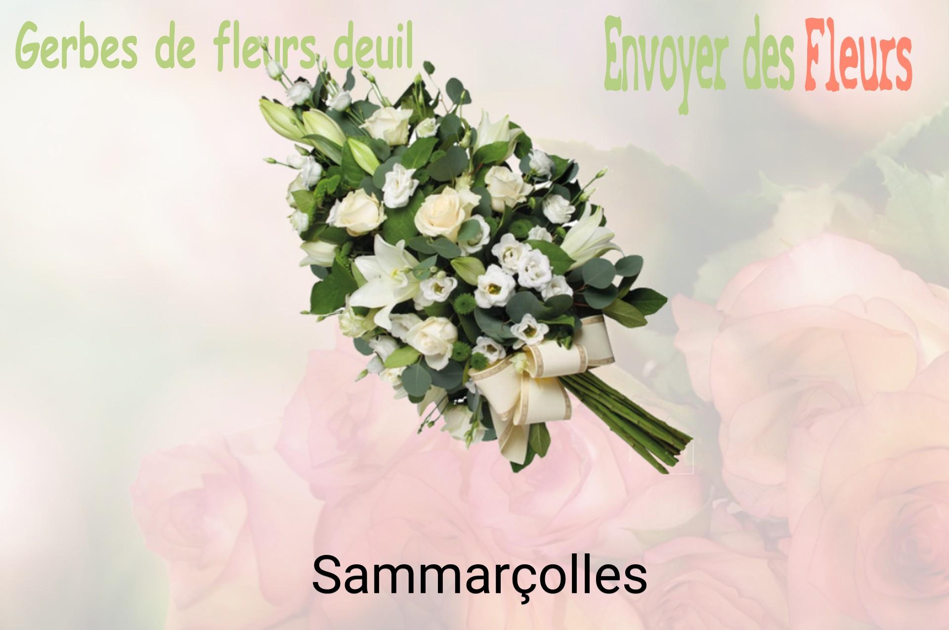 Gerbe de fleurs de deuil livrée à Sammarçolles